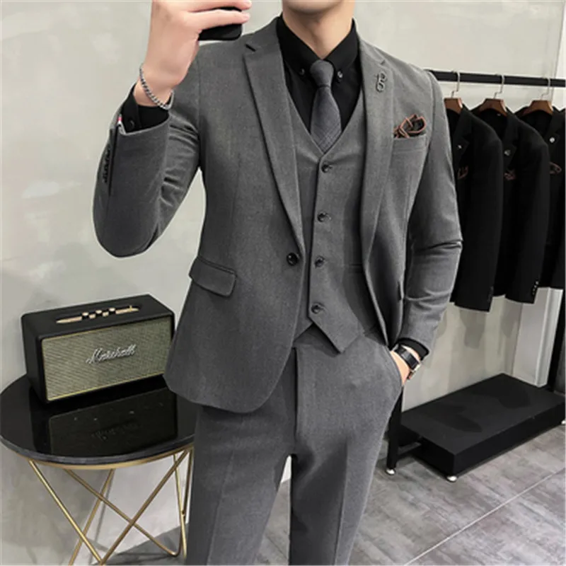 Amazon.com: Men S Suit Jacket Dress Suit Classic Fit Wedding Formal Jacket  & Vest & Pants Suits for Men Costume (Black, M) : Clothing, Shoes & Jewelry