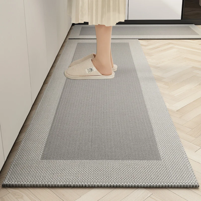 

Kitchen Floor Mat Rugs Oil-proof Waterproof Wipeable Long Strip Carpet Anti-Slip Mats Kitchen Oil-absorbing Water-absorbing Rug