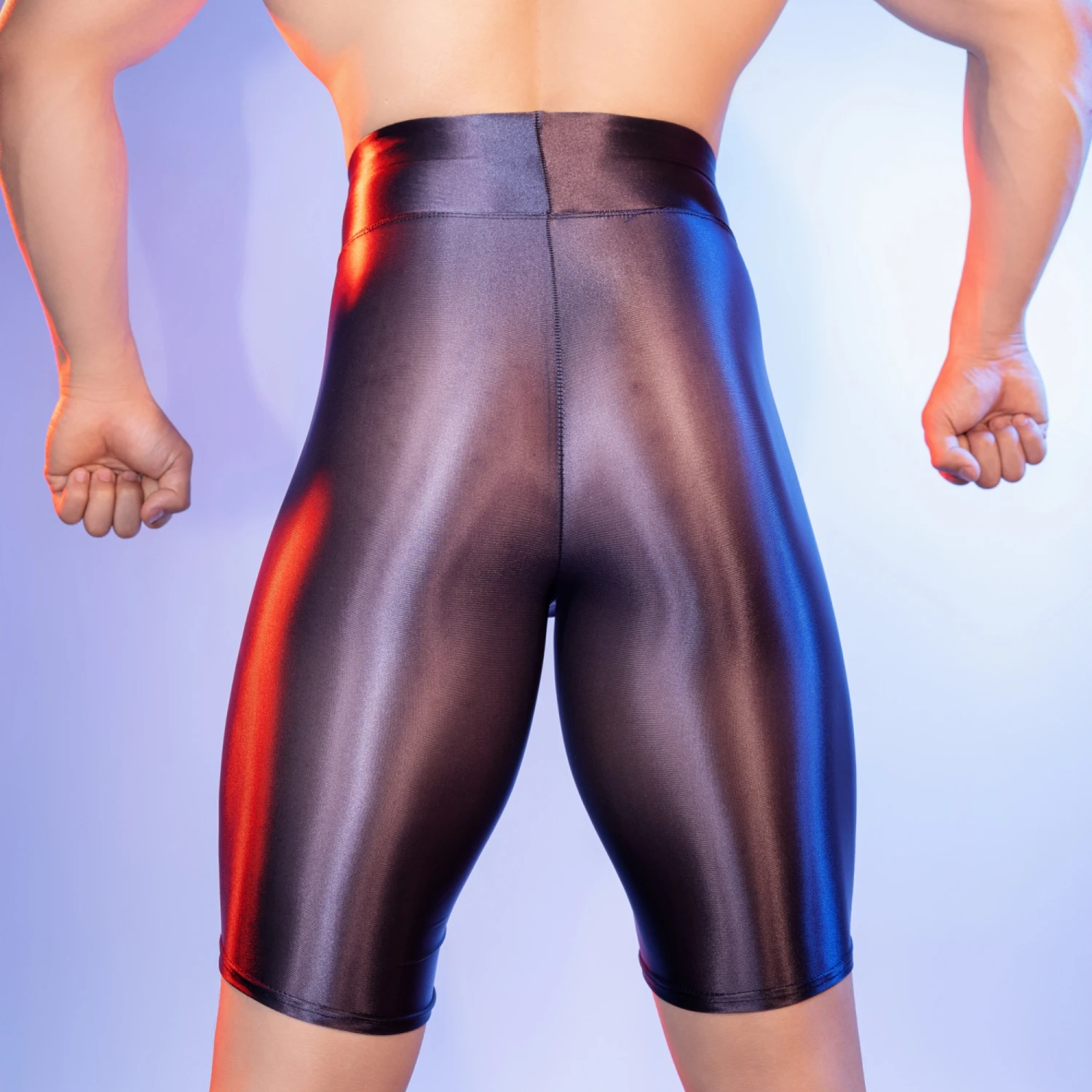 Men High Waist Pajama Pants Sexy See Through Glossy Ultra Thin Tight Shorts Male Comfortable Ice Silk Underwear Summer Home Wear pajama pants mens sleep shorts