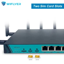 Twee Sim 4G Openwrt Router Gigabit Lan 1000Mbps CAT6 Modem 2.4Ghz 5.8Ghz Wifi 8 Afneembare Antenne MU-MIMO Voor 64 Gebruiker
