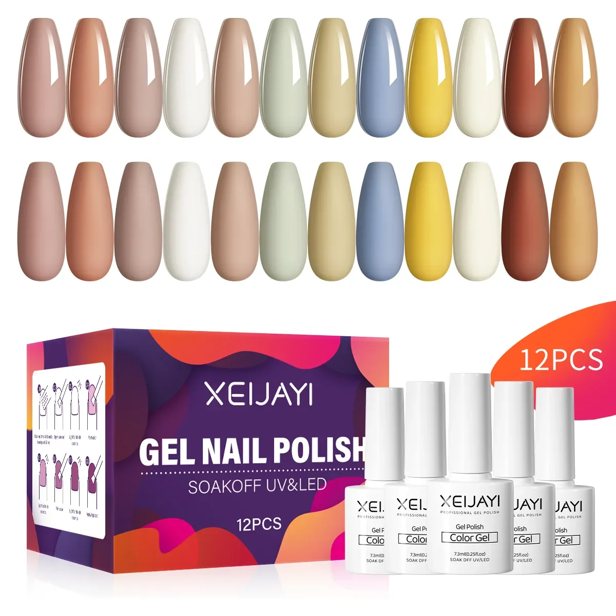 Gellen Gel Nail Polish Starter Kit Popular 4 Colors, India | Ubuy