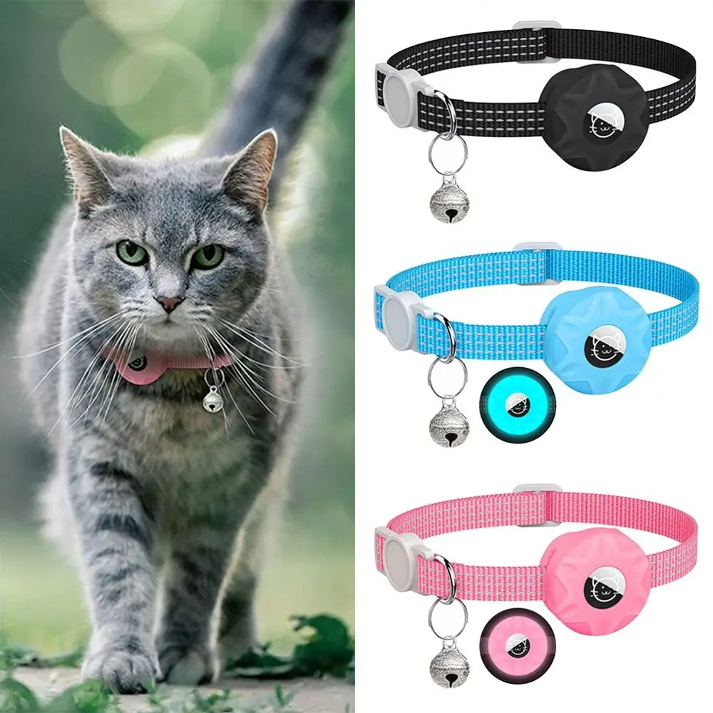 Bluetooth Tracker AirTag Case Smart Tracker Animal Tracking Collar Cat With GPS For AirTag Accessories Anti-lost Collar For Apple Airtags Holder Tracker Box Pet Collar
