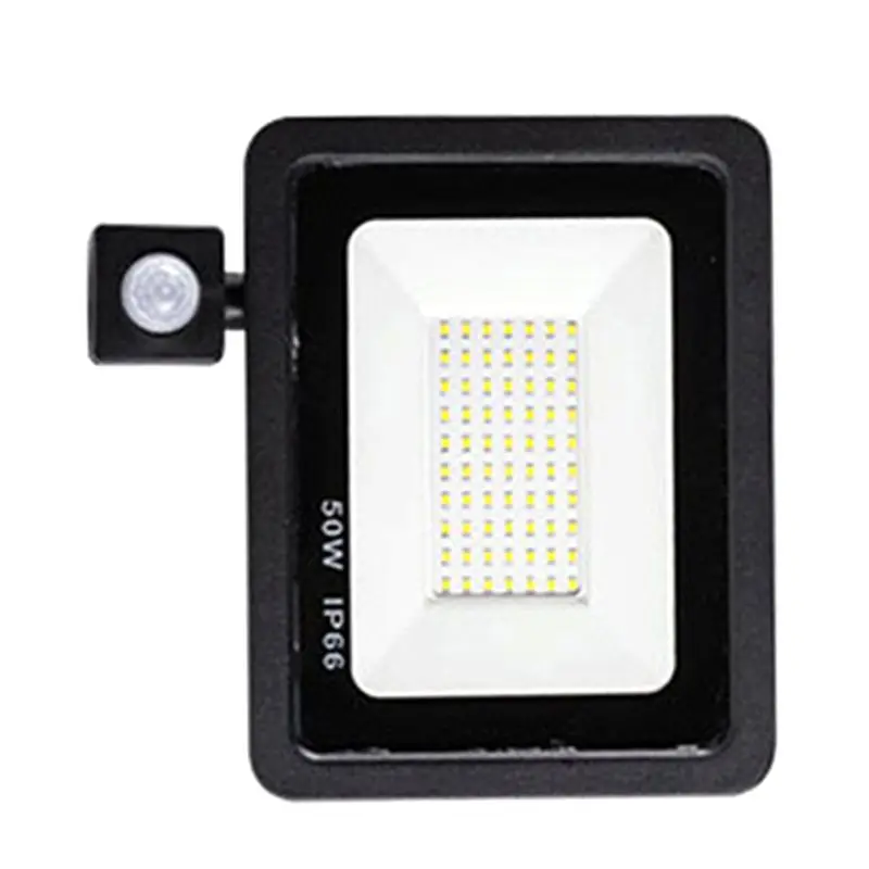 ABNM 보안등 야외 모션 센서 LED PIR 투광등 IP66 방수 외부 벽등 정원 출입구 50W