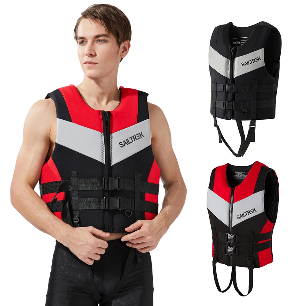 Adults Life Jacket Neoprene Safety Life Vest Water Sports Fishing Water Ski Vest Kayaking Boating Swimming Drifting Safety Vest chinese rubber band jumping rope outdoor sports games for adults children parent child toys kinder spiele giochi per bambini