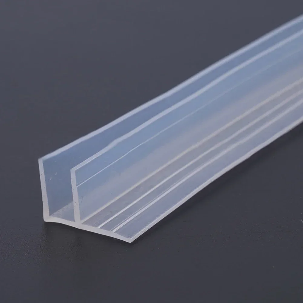 Silicone Seal Strip 2M 6mm F-Shape Glass Seal Strip For Bath Shower Door