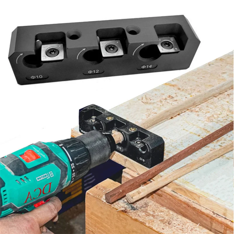 Woodworking Dowel Pins Maker trimmer carbide tool router Electric wooden Round Rod Drill Milling Blade DIY Tools 10mm 12mm 14mm woodworking tools woodworking tool woodworking dowel jig