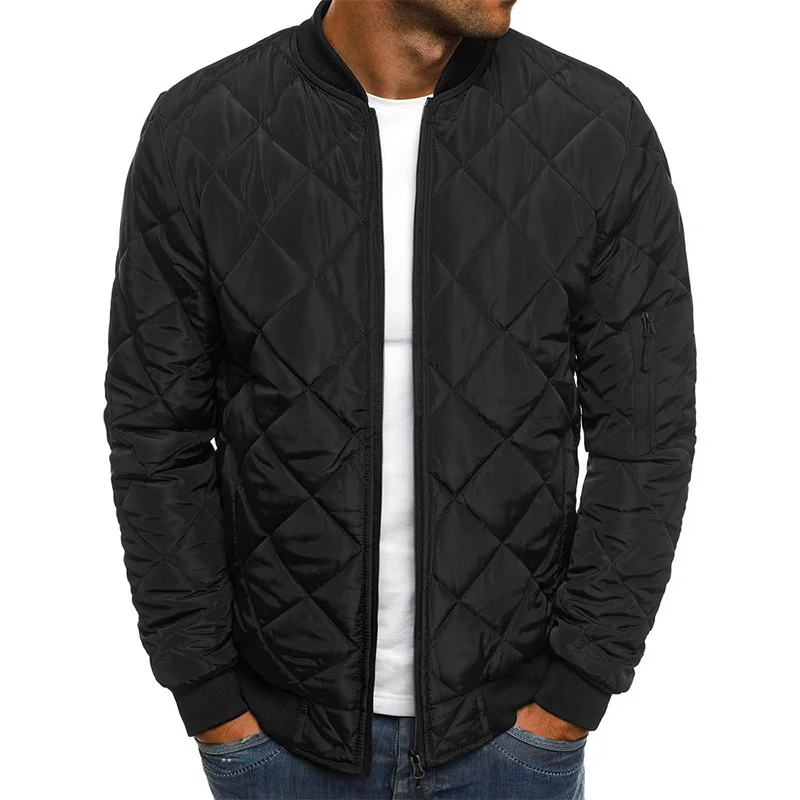 Negro - Cazadora Bomber Ligera para Hombre