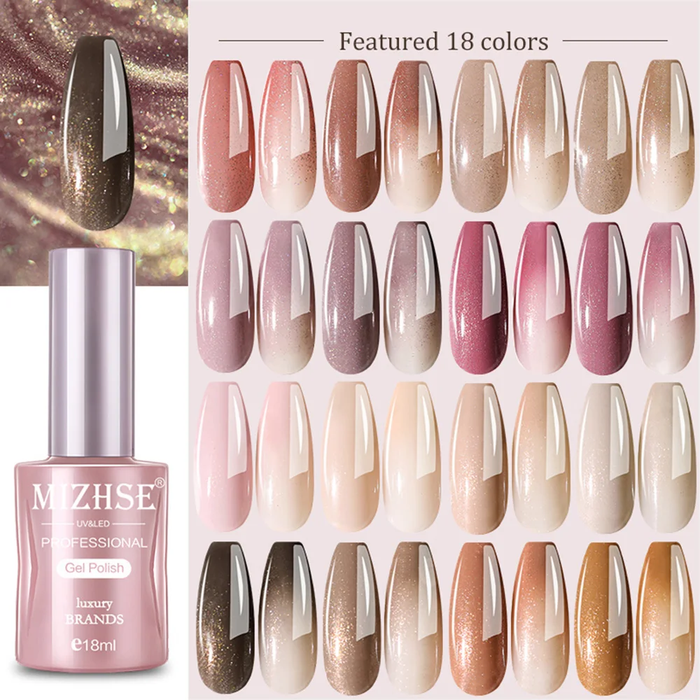Mizhse 18 Colors Glitter Gel Polish Uv Gel Nail Polish Shining Varnish  Hybrid Nail Gel Luxury Top Base Coat Nail Design Manicure - Nail Gel -  AliExpress
