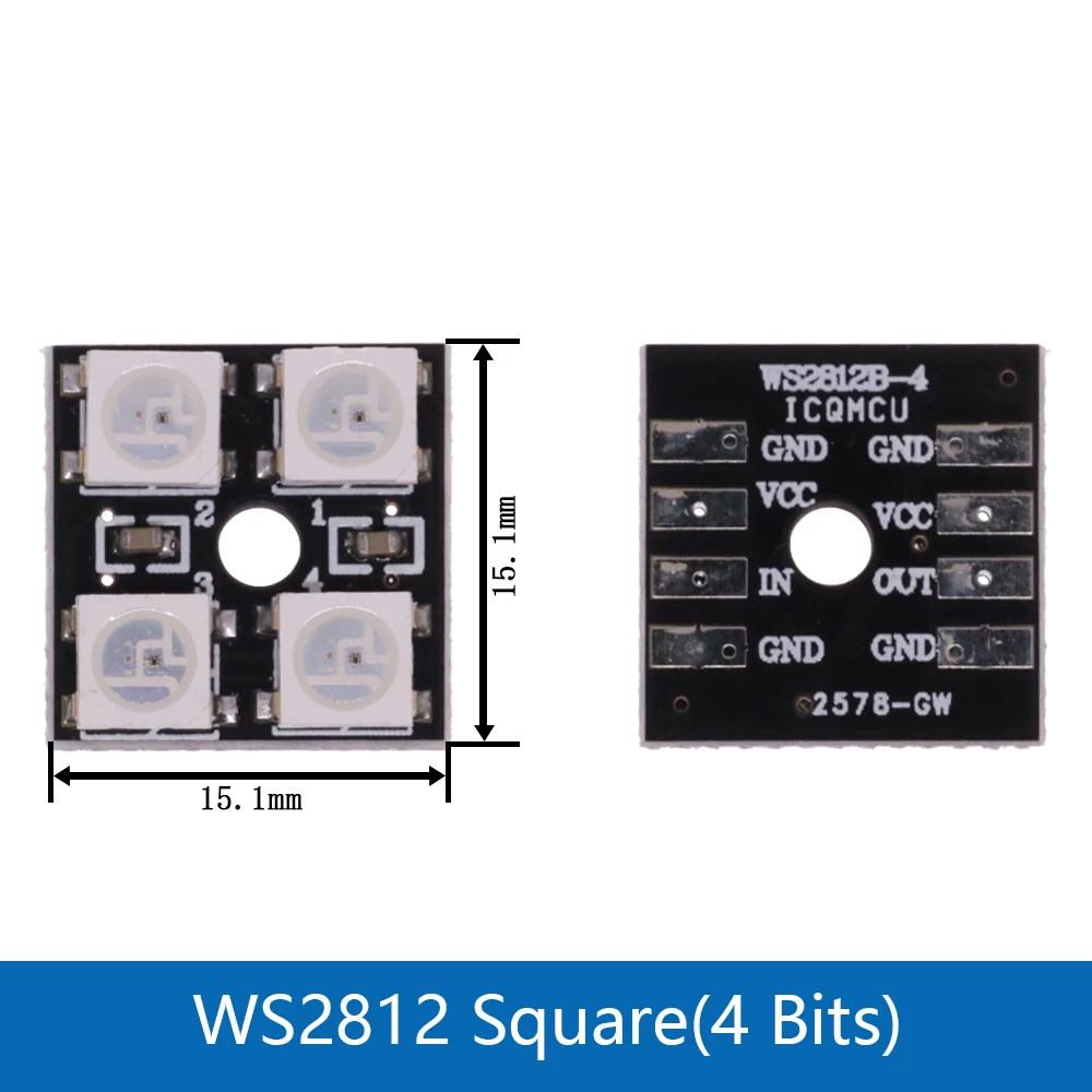ตัวเลือกสินค้า แหวนไฟ RGB WS2812 บูรณาการสำหรับ Arduino DIY