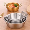 1pcs Stainless Steel Korean Style Pot Golden Sauce Dishes Appetizer Serving Dishes Sets Tray Spice Plates Kitchen Tableware 6