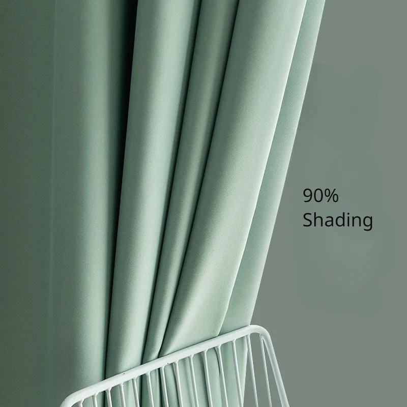 Green Thickening Simplicity Cortinas for Living Dining Room Bedrom Shading High-quality Cortians Home Womdows Shiding Curtains