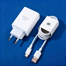 Infinix 45W Super Fast Charging Wall Power Adapter - EU charger Cable