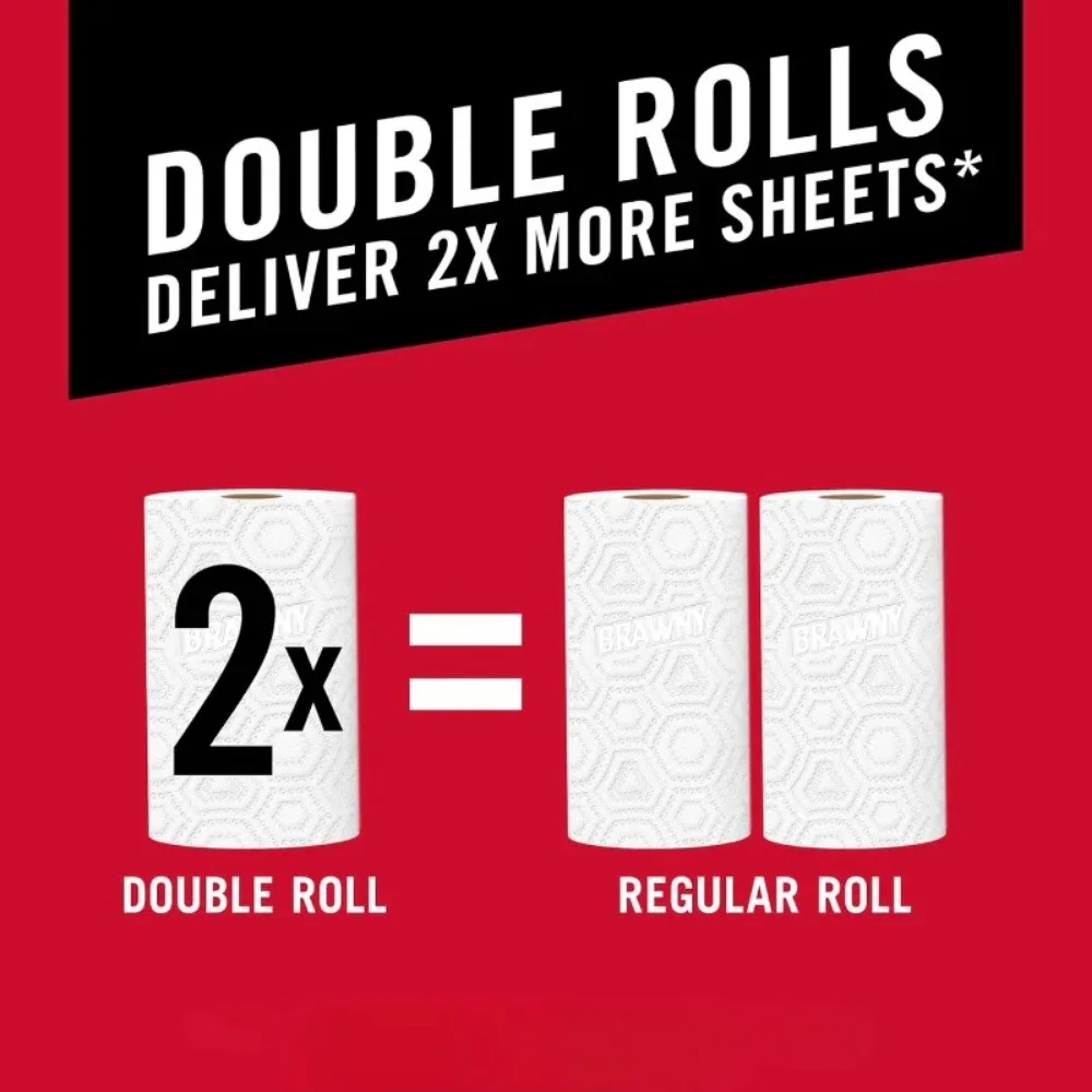 Pick-A-Size Paper Towels, 12 Double Rolls = 24 Regular, 2 Sheet Sizes (Half or Full), Strong Paper Towel For Everyday Use