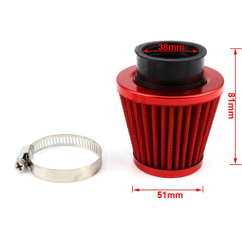 Universal 38mm Motorrad Luftfilter Einlass Induktion skit für Gy6 50cc 110cc 125cc Motorrad Roller Dirt Pit Bike ATV Quad Bugg