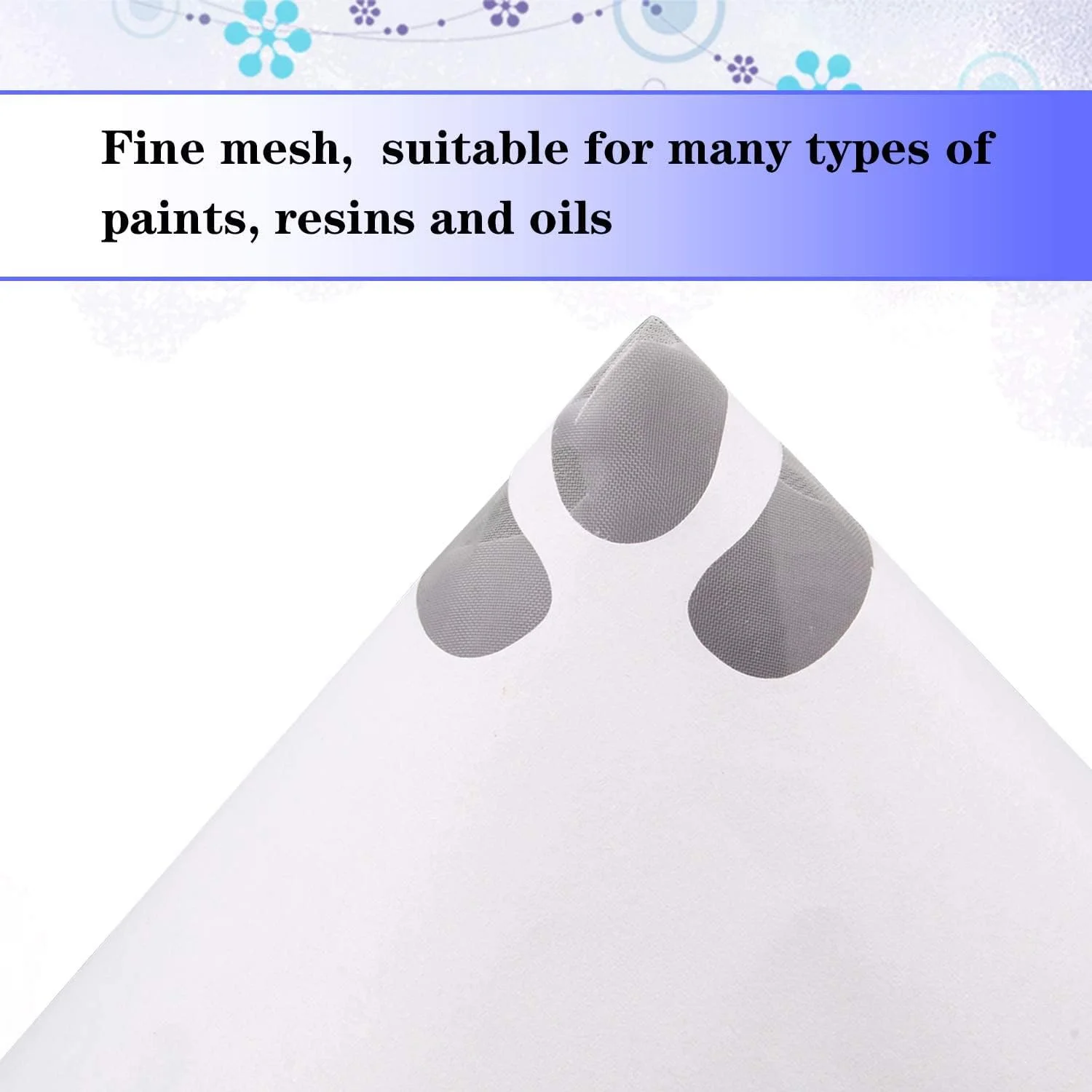 75 Pcs Paint Filter, Resin Filter Disposable Paint Strainers for Automotive Spray Paint, Art Painting Cooking Oil Filter with S