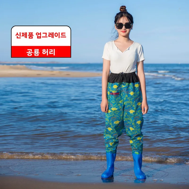 여성용 경량 방수 작업복 비치 낚시복 미끄럼 방지 웨이딩 레인부츠 모래사장 낚시 레인 팬츠