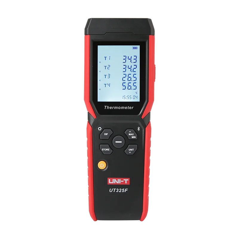 Uni-T Ut325F Termometro A 4 Canali Per Termocoppie Tipo K J T E R S N Temperatura Digitale Con Software Di Analisi Dell'Archiviazione Dati