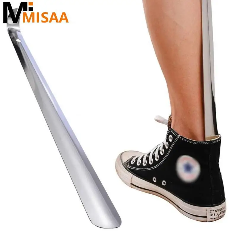 

Long Handle Shoe Remover Lifter Pull Tool Universal Shoes Lifter Spoon Wholesale Durable Lazy Shoe Helper Stainless Steel 42cm