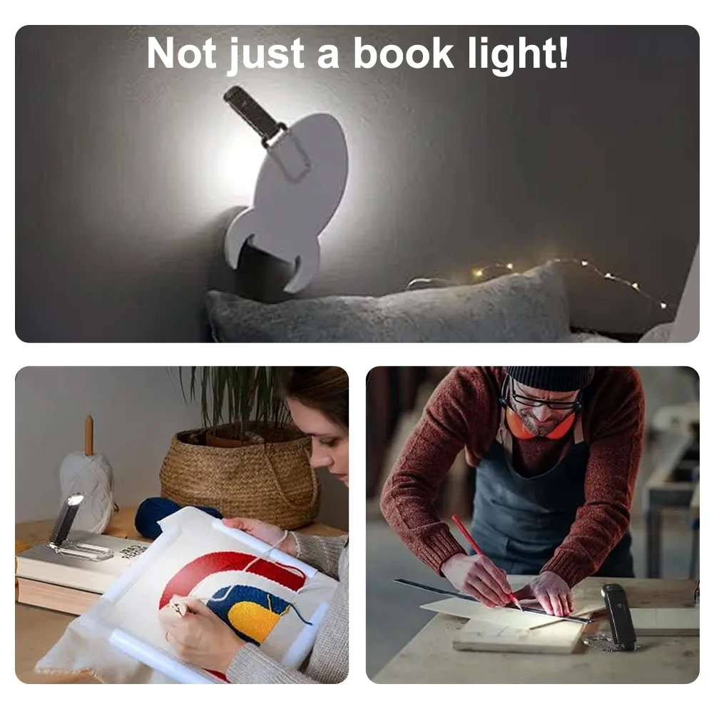 LED USB Rechargeable Book Light Reading Light Eye Protection Night Portable Clip Desk Bookmark Read Night Lamp