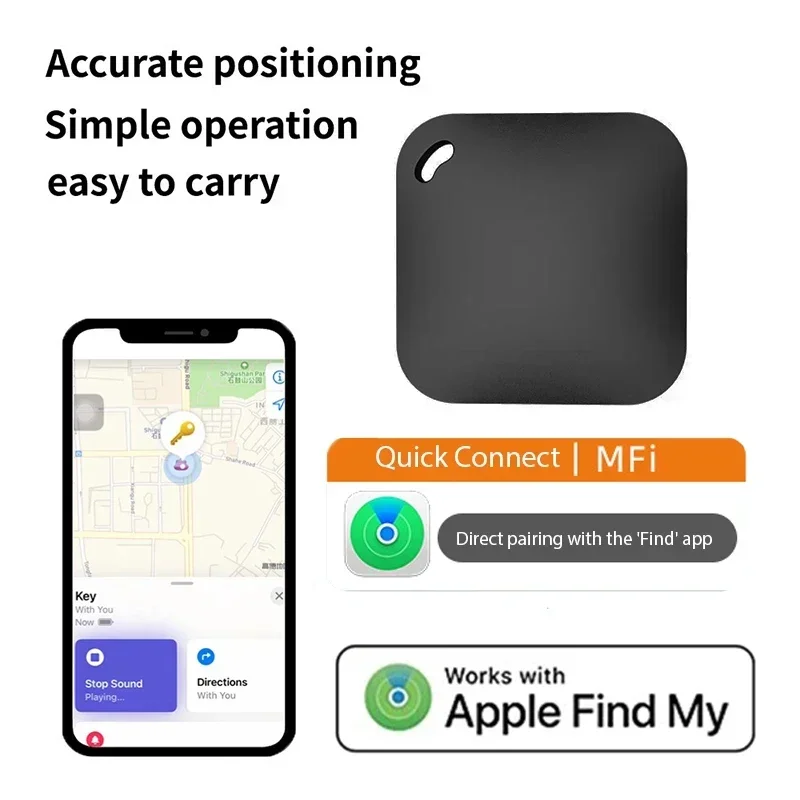 

Work with Apple Find My APP Smart Bluetooth GPS Tracker ITag Anti Lost Reminder Device MFI Rated Locator Car Key Pet Kids Finder