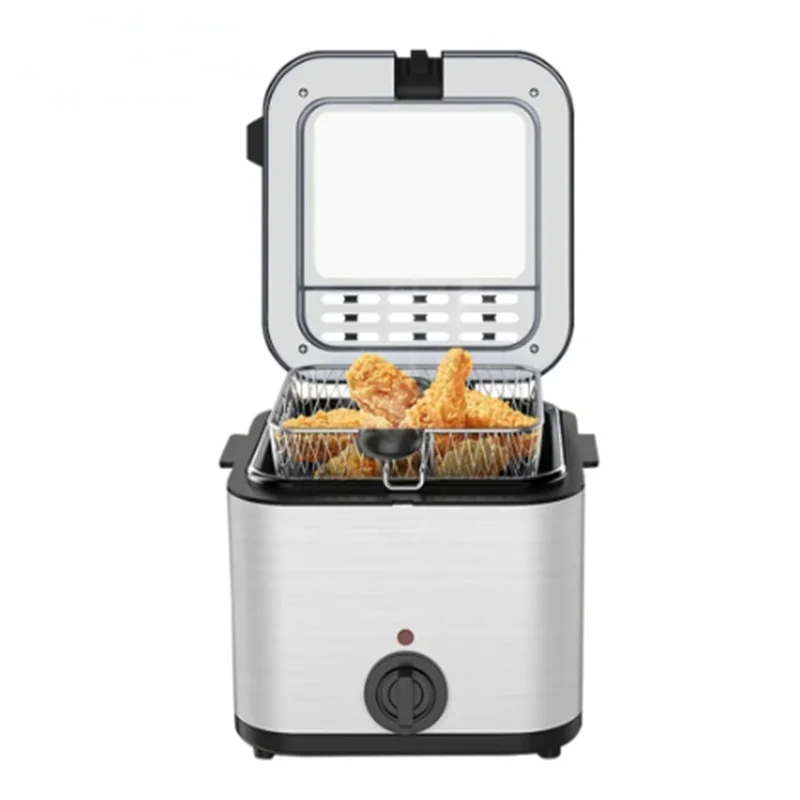 

110V/220V 1000W Electric Fryer Smokeless French Fries Chicken Frying Pot Grill Multi-function Household Commercial Hot Pot Oven