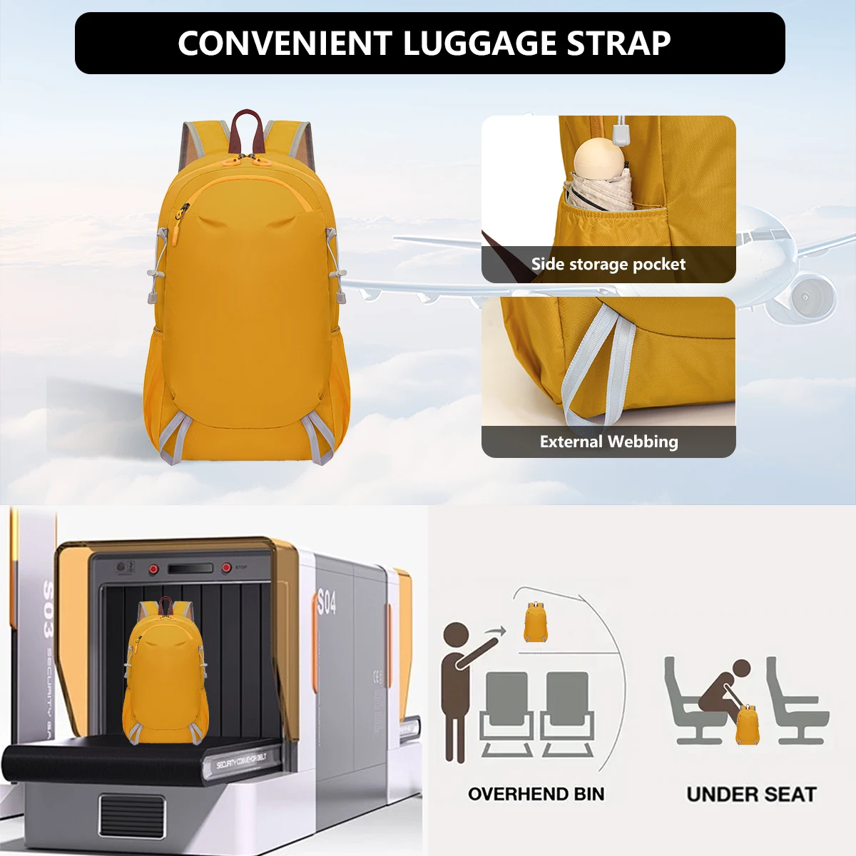 Outdoor Hiking Backpack for Women, Lightweight, Waterproof, Ultra-Light Sports Backpack, Camping, Travel, Mountain Climbing, Lightweight Backpack, Cycling