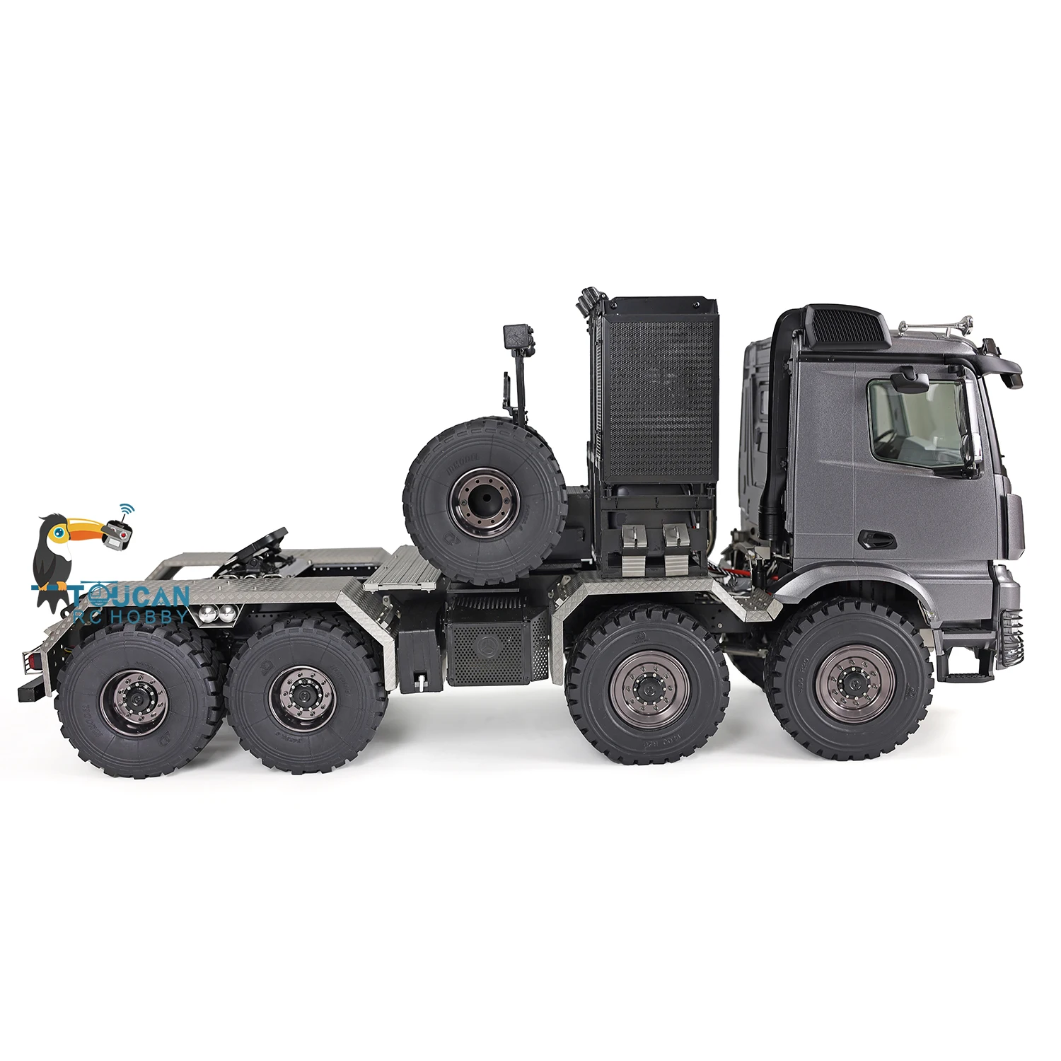 JDM 1/14  8*8 Metal Off-road RC Tractor Model With Differential Axle 3Speed Gearbox Sound Light System Outdoor Toy TH20010 4