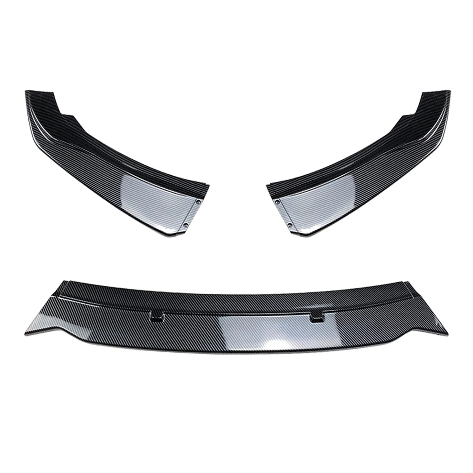 3×CB 2014-19 BMW 2 시리즈 F22 220i 225i 228i 카본 파이버 룩 프론트 범퍼 스플리터 립