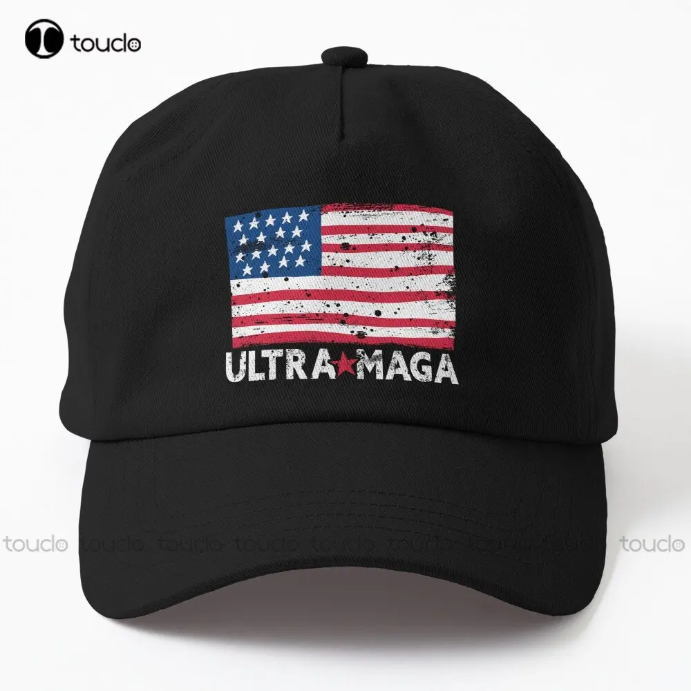 

Ultra Maga American Flag Red Blue USA Lover Gift Dad Hat Personalized Custom Unisex Adult Teen youth Summer Baseball Cap Unisex