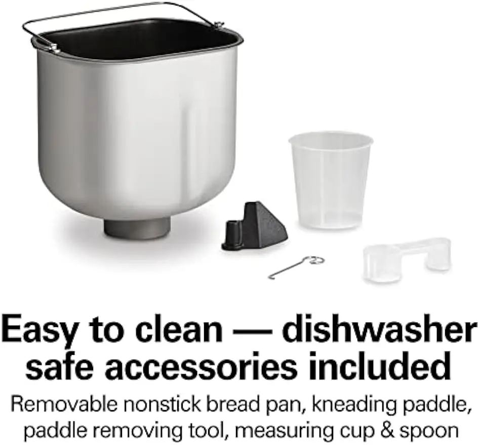 Bread Maker Machine, Digital, Programmable, 12 Settings + Gluten Free, Dishwasher Safe Pan + Kneading Paddle 5