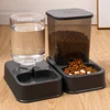 Automatic Cat and Dog Feeder with Drinker - Pet Food Bowl and Drinker Set,Smart Portion Control for Cat and Dog,Without Battery 2