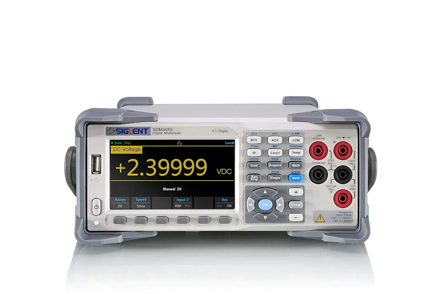 SDM3055 5.5 Digit Digital Multimeter, White/Grey