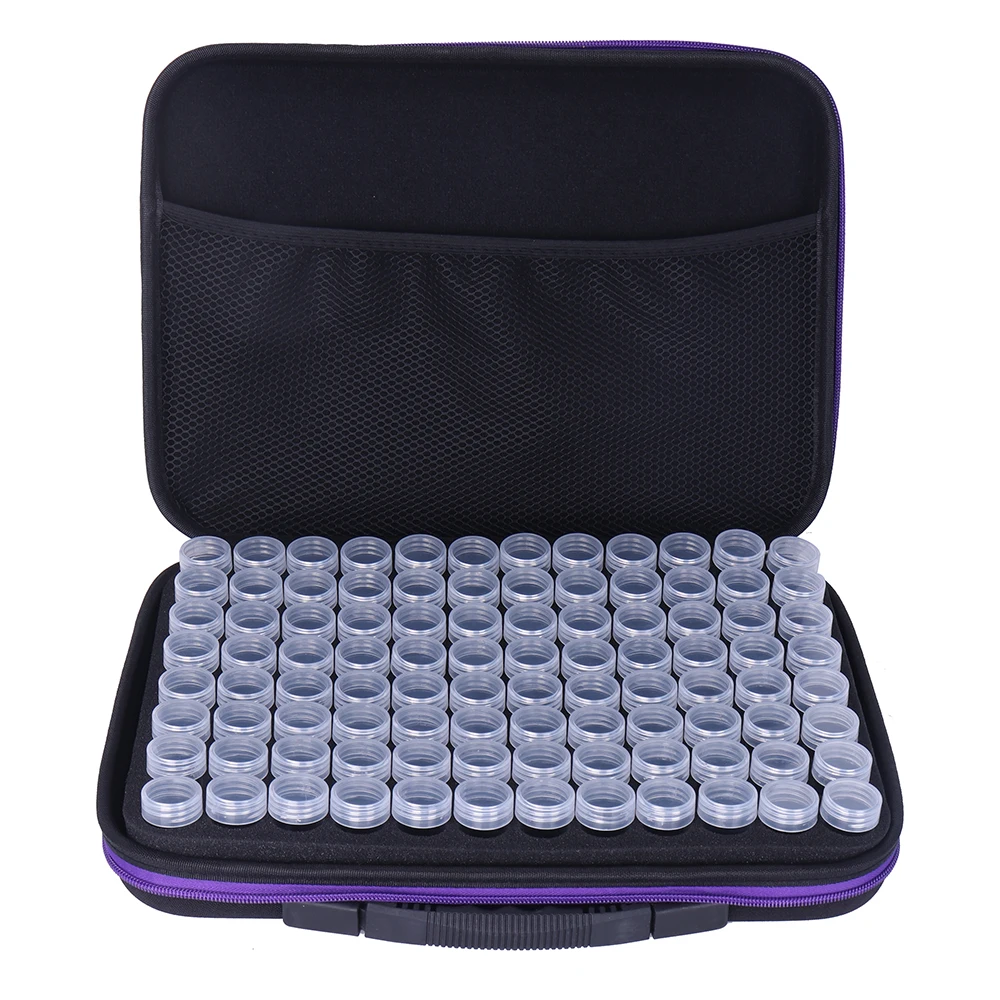 5D DIY Diamond Painting Storage Container Zipper Bag With 96 Bottles Beads Storage Box Organizer Diamond Embroidery Accessories diamond painting accessories