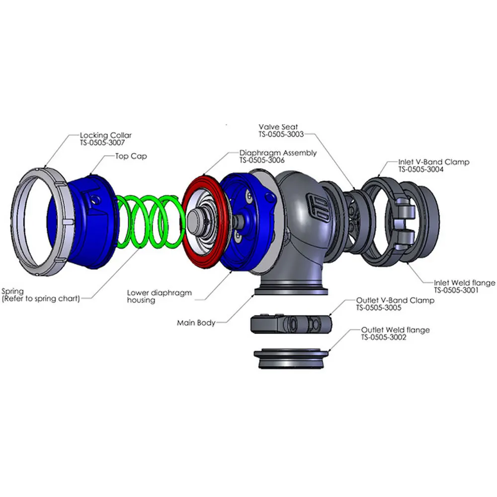 ターボチャージャー 45mmターボチャージャーマニホールド排気赤Vバンド外力+ 14psiスプリング 45MM TURBOCHARGER MANIFOLD EXHAUST RED V-BAND EXTERN Turbo Charger T3からT25 T28ターボチャージャーターボ