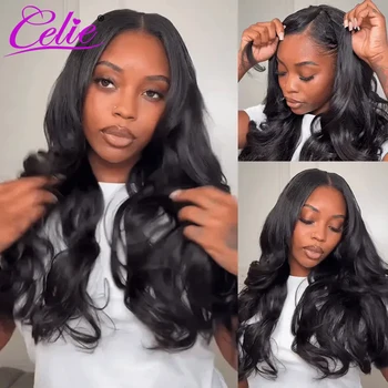 CELIE Layered Cut Loose Wave Wig Butterfly U Part Human Hair Wigs 180% Density