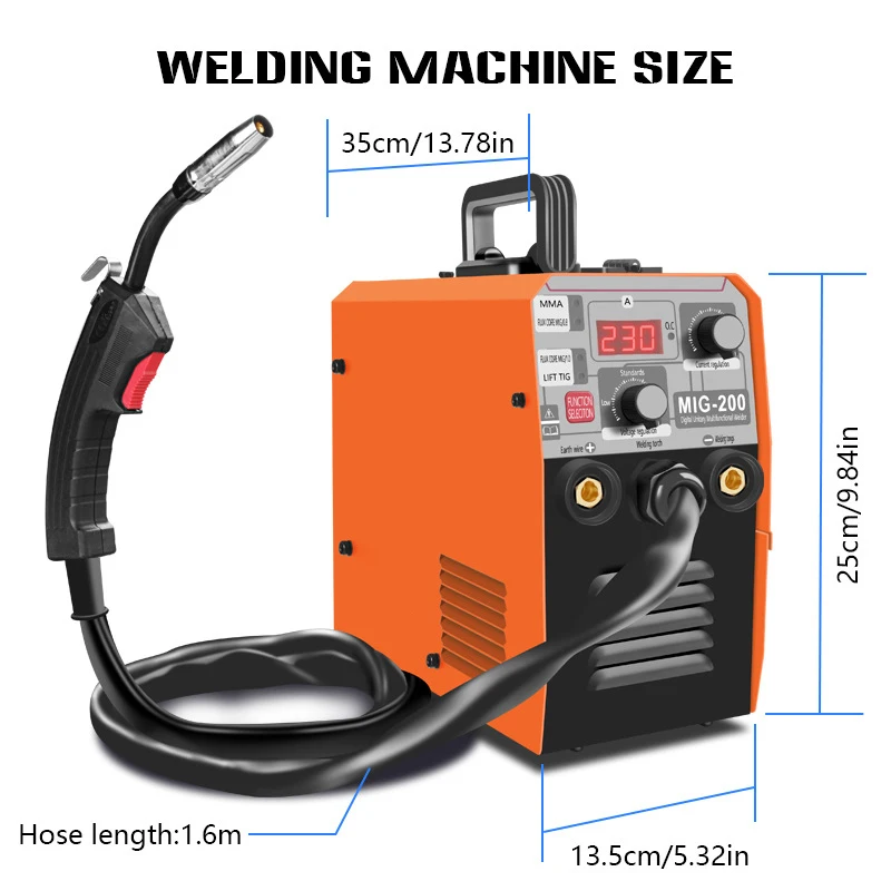 MIG-200 Airless Two-protection welding machine MIG/MMA/TIG Integrated Three-purpose multi-function Electric welding machine 3
