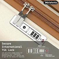 Ensemble de bagages légers et durables de 7 pièces, valise de voyage familiale avec serrure TSA et roues pivotantes lisses 4
