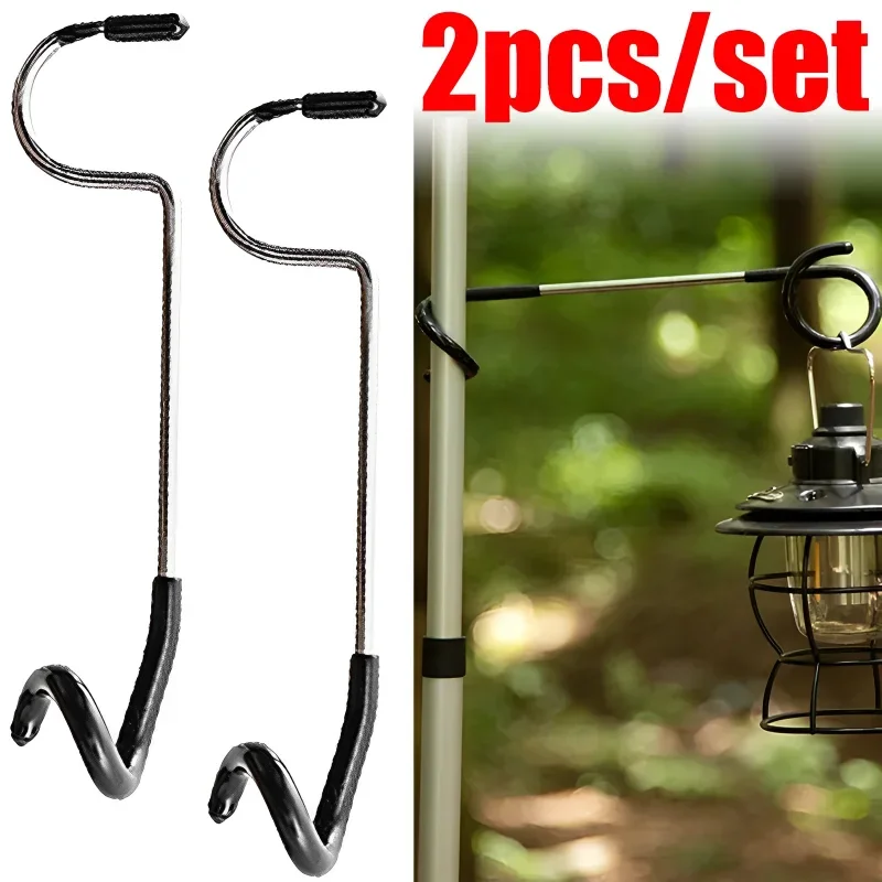 

Lamp Hanger Stainless Steel Light Stand Holder Hooks Portable Tent Pole Hunting Fishing Lantern Hanger Outdoor Camping Tools