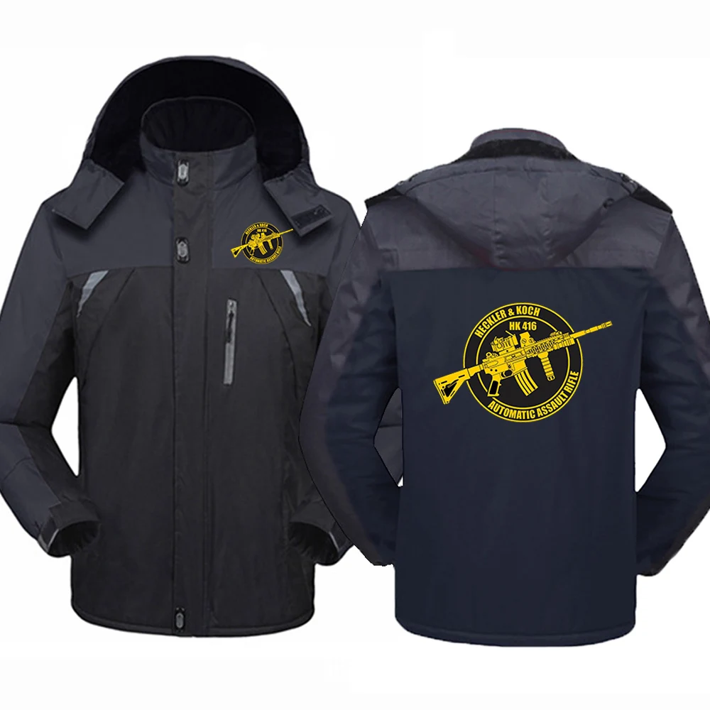 Windproof Autumn Winter Hooded Jacket for Men