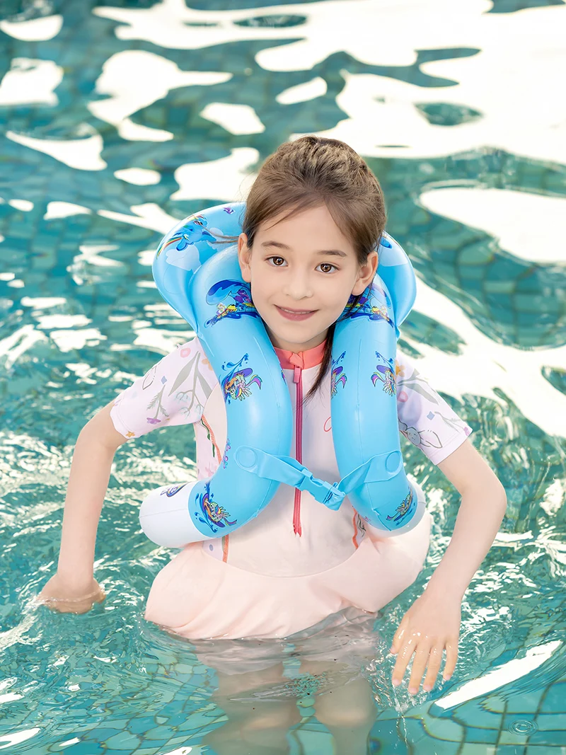 Baby Pool Float Inflatable Swimming Ring Vest Child Water Play Equipment Safety Buckle Dual Airbags Swimming Jacket for Kids 2-6 2