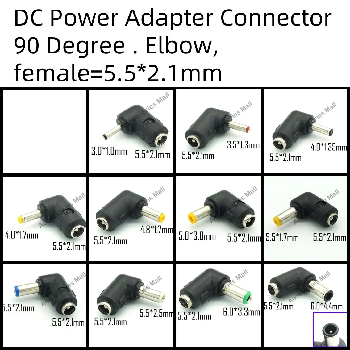 DC Connector 5 5 X 2 1MM Female Power Adapter To 3 0X1 0 3 0 1 35 4 0 1 dc-connector-5-5-x-2-1mm-female-power-adapter-to-3-0x1-0-3-0-1-35-4-0-1