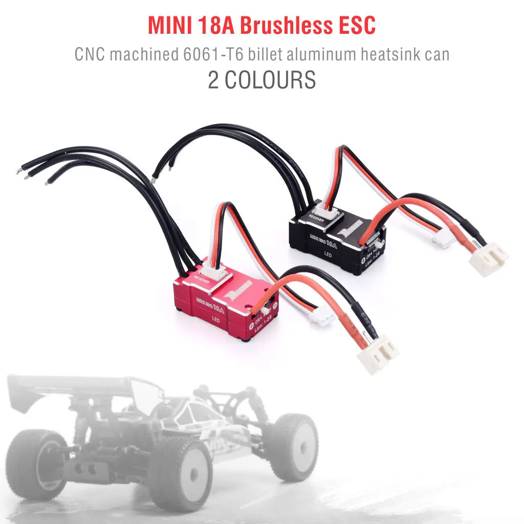 로켓 미니 1410 브러시리스 모터 18A ESC, 1/24 1/28 1/32 RC카 MINI-Z MINI-Q 교쇼 Mr03 프로 아토믹 DRZ 장난감, RC 드리프트 카