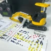 KIT LESU PC30 RC Mini Excavator 1/14 Scale RC Hydraulic Metal Digger Machine Light System Remote Control Vehicle Model for Adult 1