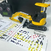 KIT LESU PC30 RC Mini Excavator 1/14 Scale RC Hydraulic Metal Digger Machine Light System Remote Control Vehicle Model for Adult 1