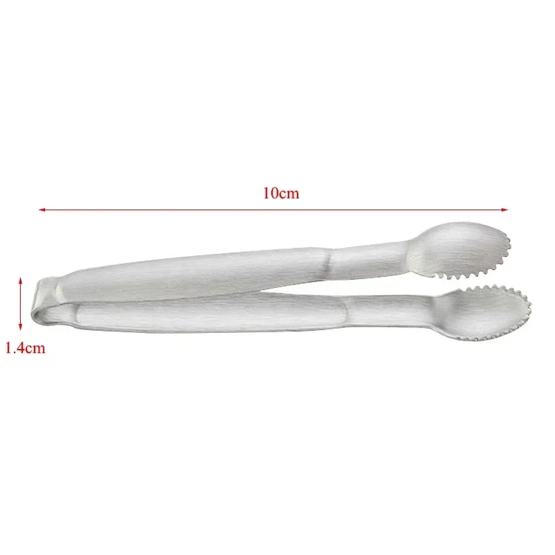 Stainless Steel Tongs Tea Bag Tongs Coffee Sugar Clip Stainless Steel Tweezer Mini Clamp Tong Clips Coffee Little Tea Clips Hot Kitchen Bar Tool Supply 1pc