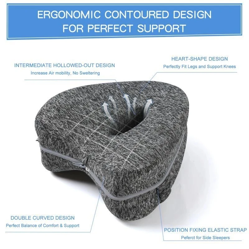 Cuscino Per Gambe In Memory Foam - Supporto Ginocchia E Schiena Per Chi Dorme Su Un Fianco - Foto 8