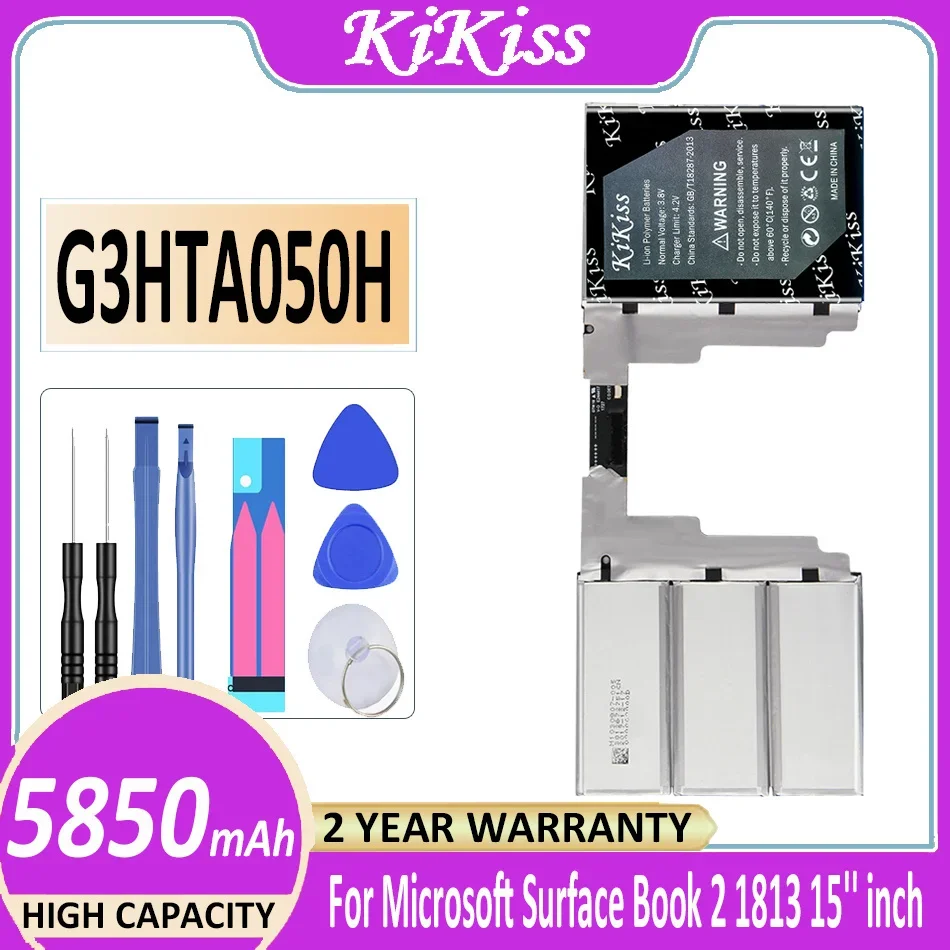 

KiKiss Powerful Battery G3HTA050H 5850mAh For Microsoft Surface Book 2 Book2 1813 15'' inch Bateria