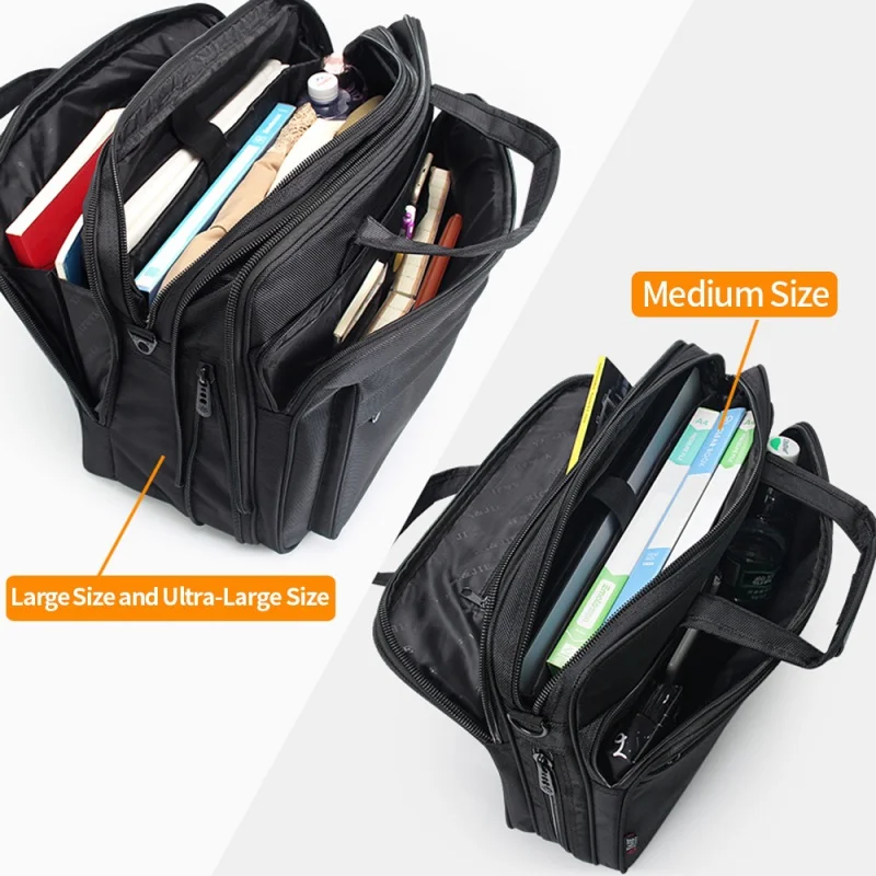 Large Capacity Briefcase Bag Men Business Bag 15.6 inch 17" 19" Laptop Bag Shoulder Bags Canvas Handbags Notebook Bag messenger 5