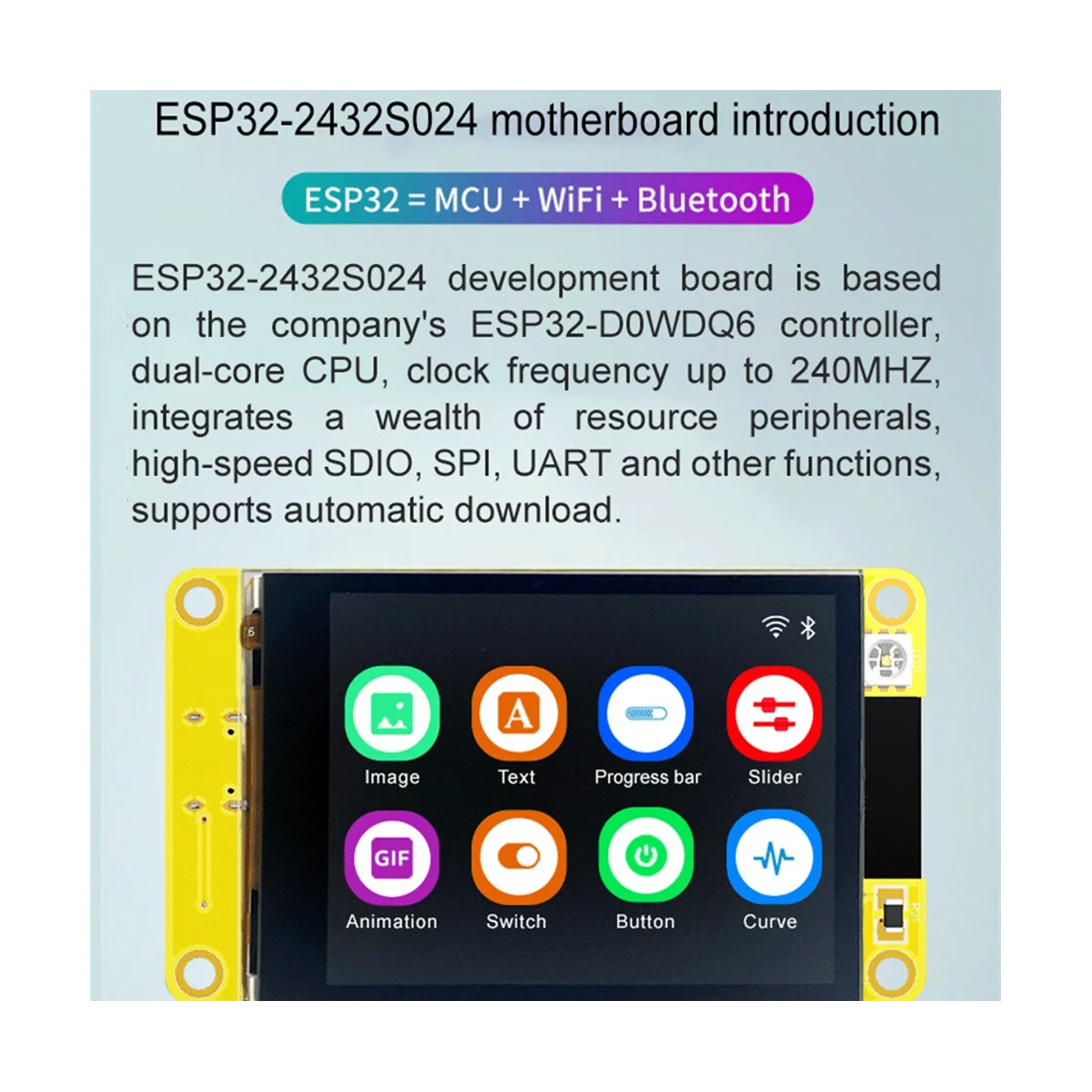 Ƶ̳ LVGL     ESP32,  ġ , LCD ÷ ũ , 2.4 ġ, 240X320