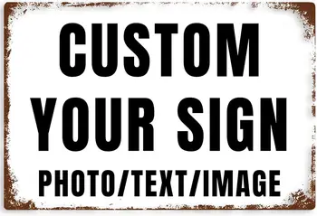 Targhe personalizzate progettate con la tua immagine/logo/testo targa in metallo stile vintage per cartelli stradali da parete per esterni decorazioni per interni regali aziendali 1